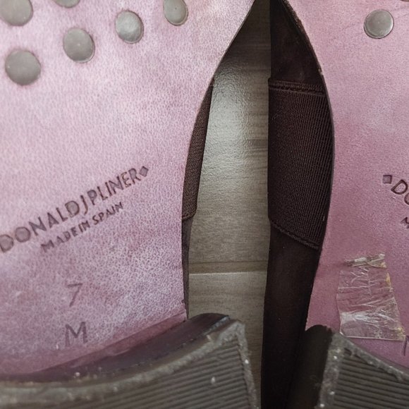 Donald J Pliner ALLES Brown Suede Slip On Loafer. Size 7M - Picture 6 of 11